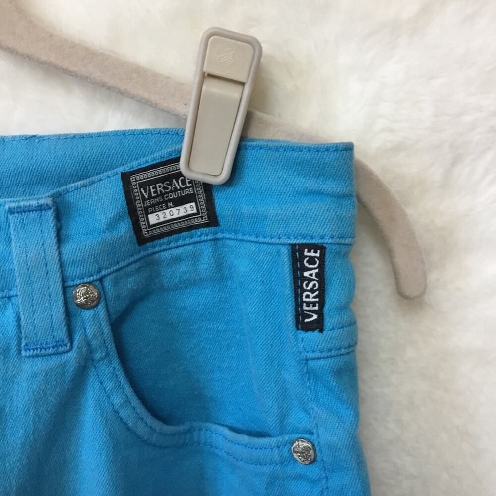 Versace Jeans Couture Bright Blue Stretch Denim Jeans - Picture 3 of 11